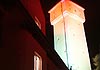 Ismaninger Wasserturm, Probebeleuchtung, 2004, ismaning, licht und kunst, lichtkunst, lichtinstallation, risinger, obermayr, weg wasserturmstrasse, bela, verfolger